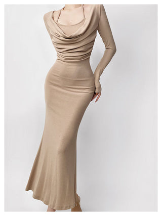 Halter fishtail dress