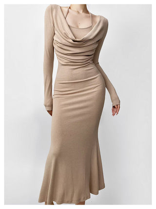 Halter fishtail dress