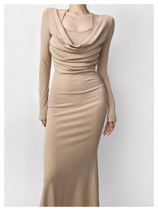 Halter fishtail dress