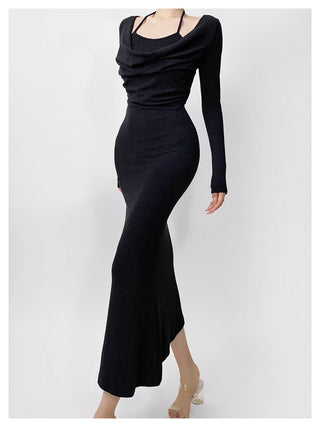 Halter fishtail dress