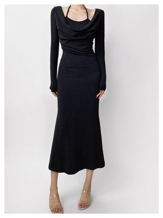 Halter fishtail dress