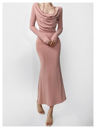 Halter fishtail dress