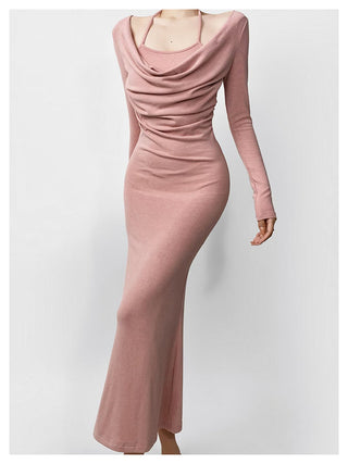 Halter fishtail dress