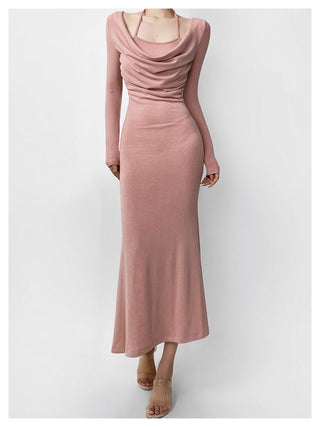 Halter fishtail dress