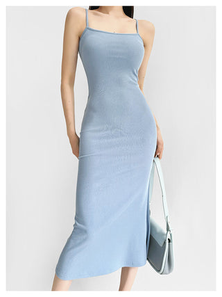 Suspender fishtail dress