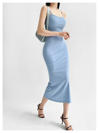 Suspender fishtail dress