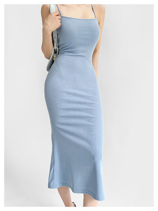 Suspender fishtail dress