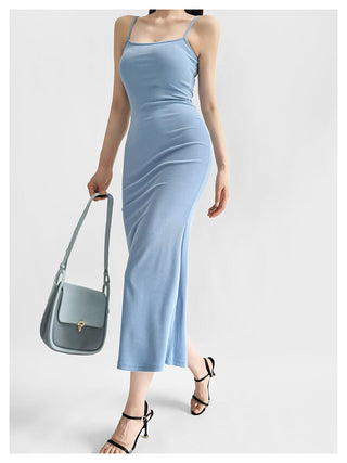 Suspender fishtail dress