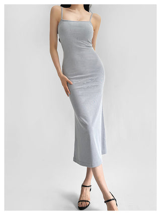 Suspender fishtail dress