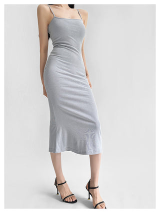 Suspender fishtail dress