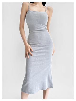 Suspender fishtail dress