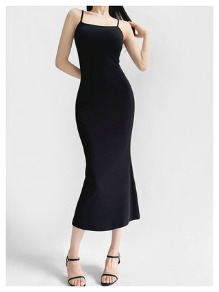 Suspender fishtail dress