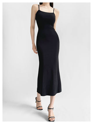 Suspender fishtail dress