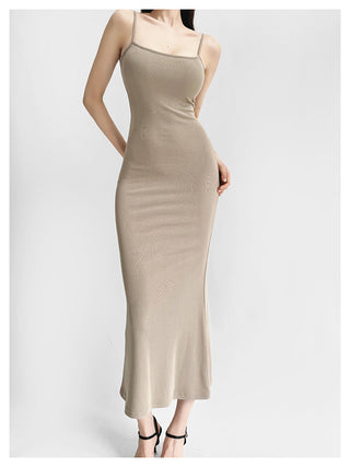 Suspender fishtail dress