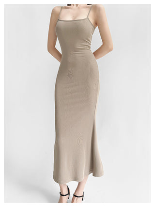 Suspender fishtail dress