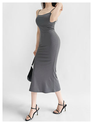 Suspender fishtail dress