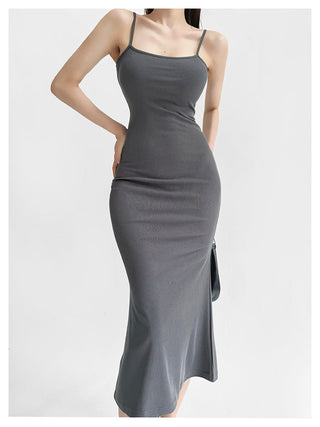 Suspender fishtail dress