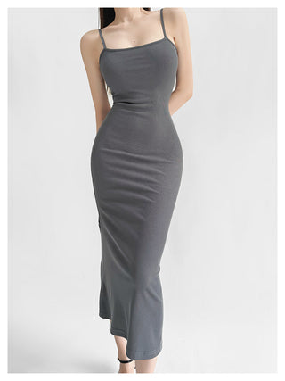 Suspender fishtail dress