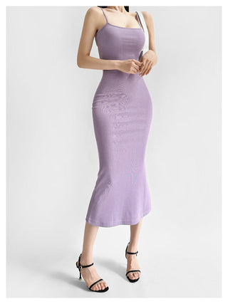 Suspender fishtail dress