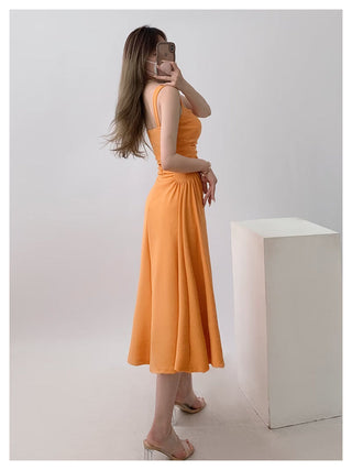 White sling dress