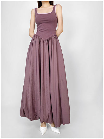 Purple strap dress