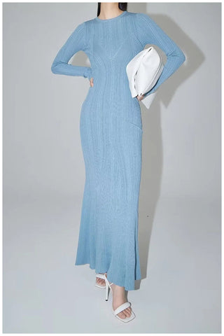 Knit fishtail dress