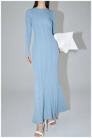 Knit fishtail dress