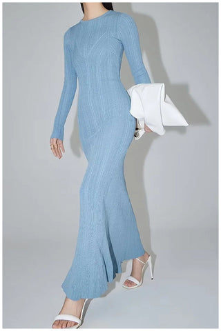 Knit fishtail dress