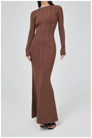 Knit fishtail dress