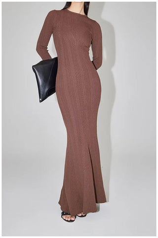 Knit fishtail dress