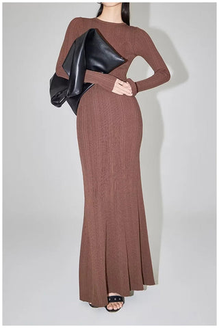 Knit fishtail dress