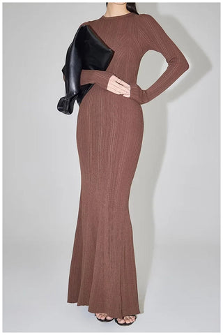 Knit fishtail dress