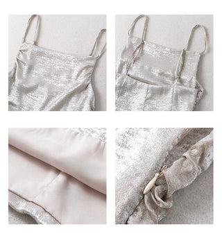 Metal pleated skirt