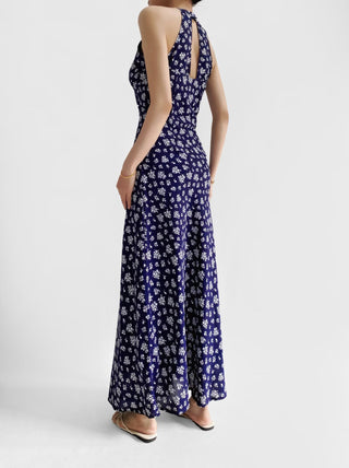 V-back floral dress