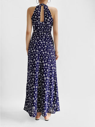 V-back floral dress
