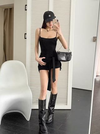 Waist strap jumpsuit
