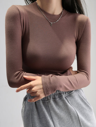 Round Neck Slim fit Long Sleeve Shirt