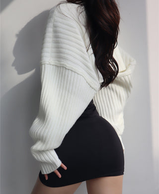 knitted high waist crop shawl Bolero