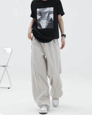 PANELED BAGGY FIT TROUSERS