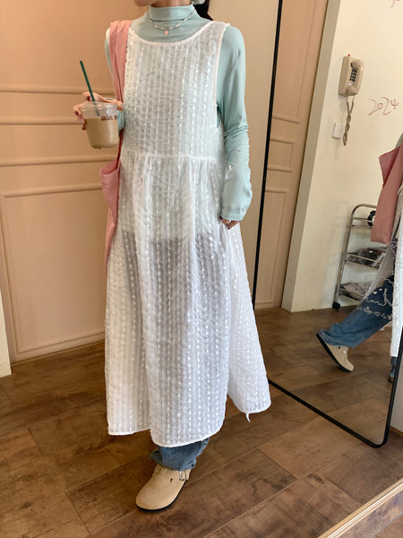 lace see-through long dress