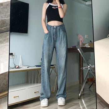Wide leg baggy jeans