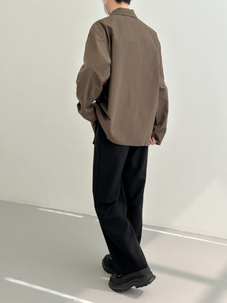 solid color long-sleeved shirt