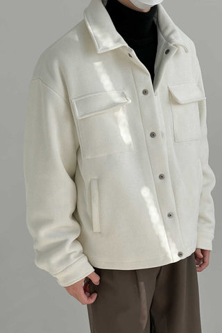 Quilted lapel padded short casual loose fit Jacket