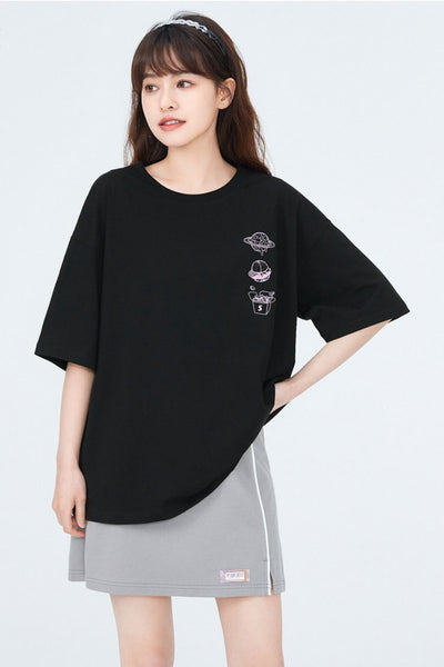 minimal print Loose fit T-shirt
