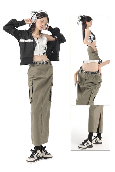 High waist Cargo Skirt