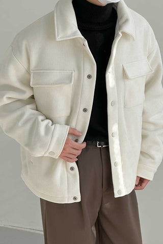 Quilted lapel padded short casual loose fit Jacket