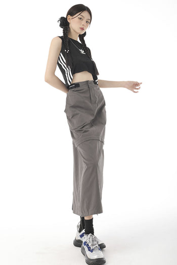detachable Low Waist long skirt
