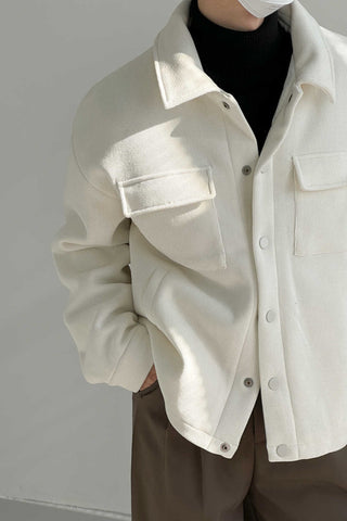 Quilted lapel padded short casual loose fit Jacket
