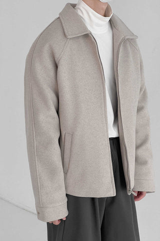 Woolen quilted lapel padded Jacket