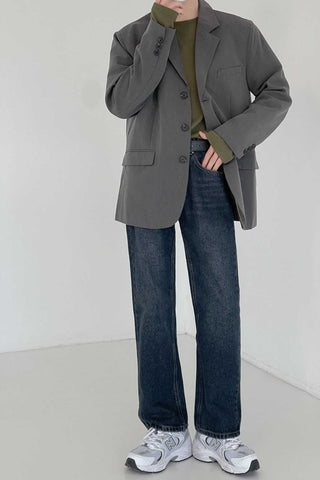 Washed Loose Fit Dark Blue jeans